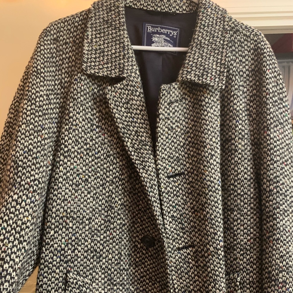 Burberry topcoat checkered and multicolor